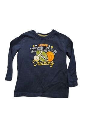 Junior Athletic Training Long-Sleeve Tee - Navy Blue Size 3t Wonderkids
